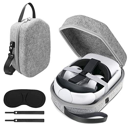 Hard Carrying Case Compatible With Meta/oculus Quest 2 Vr Headset And Touch Cont