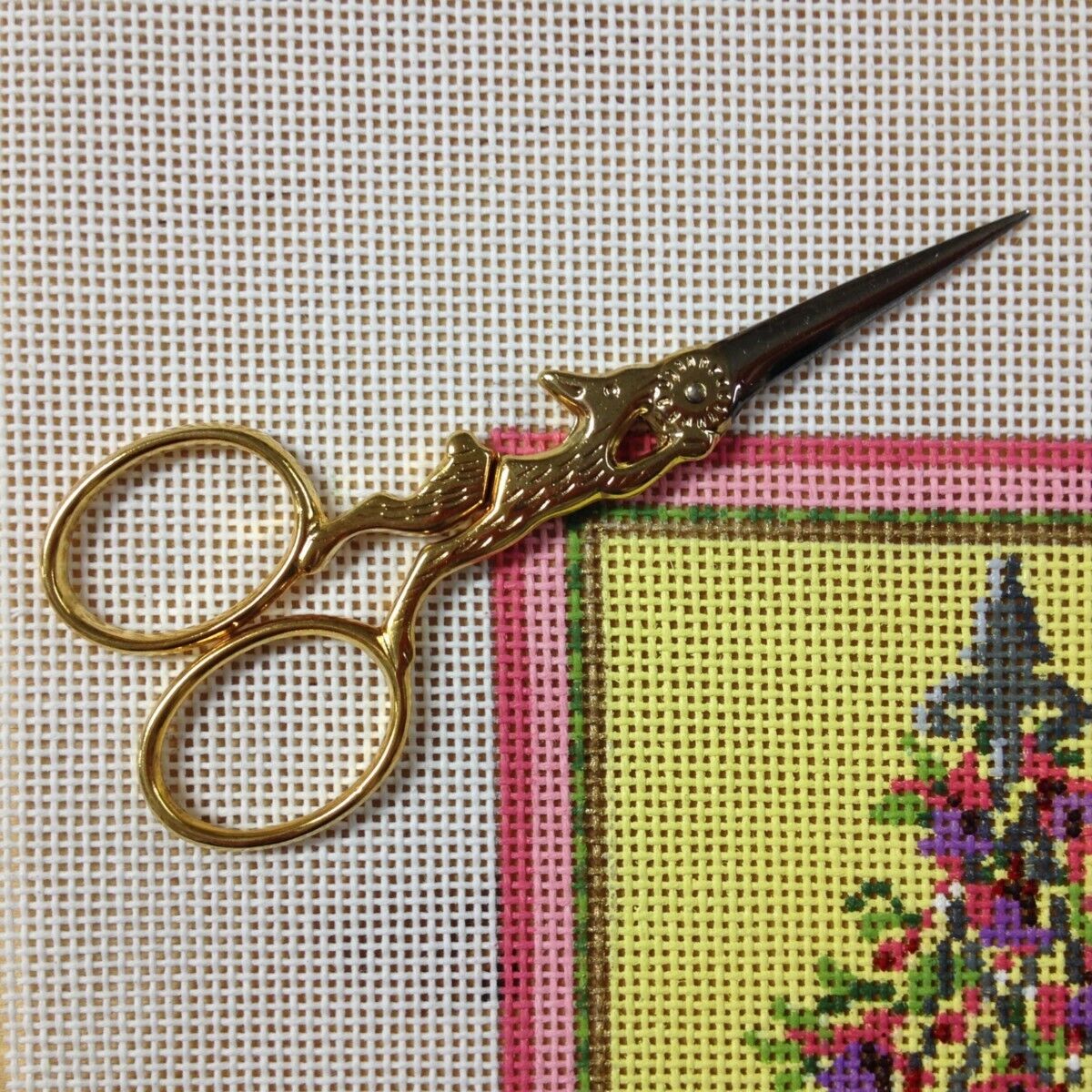 Bohin Rabbit Embroidery Scissors Gold Gilt Handles Made In France Lievre Dore