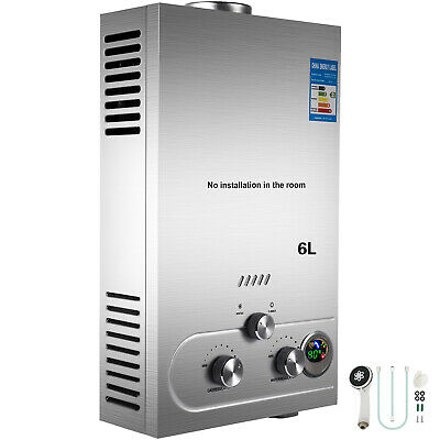 6l Tankless Hot Water Heater Propane Gas Lpg Auto-protection Electric On-demand