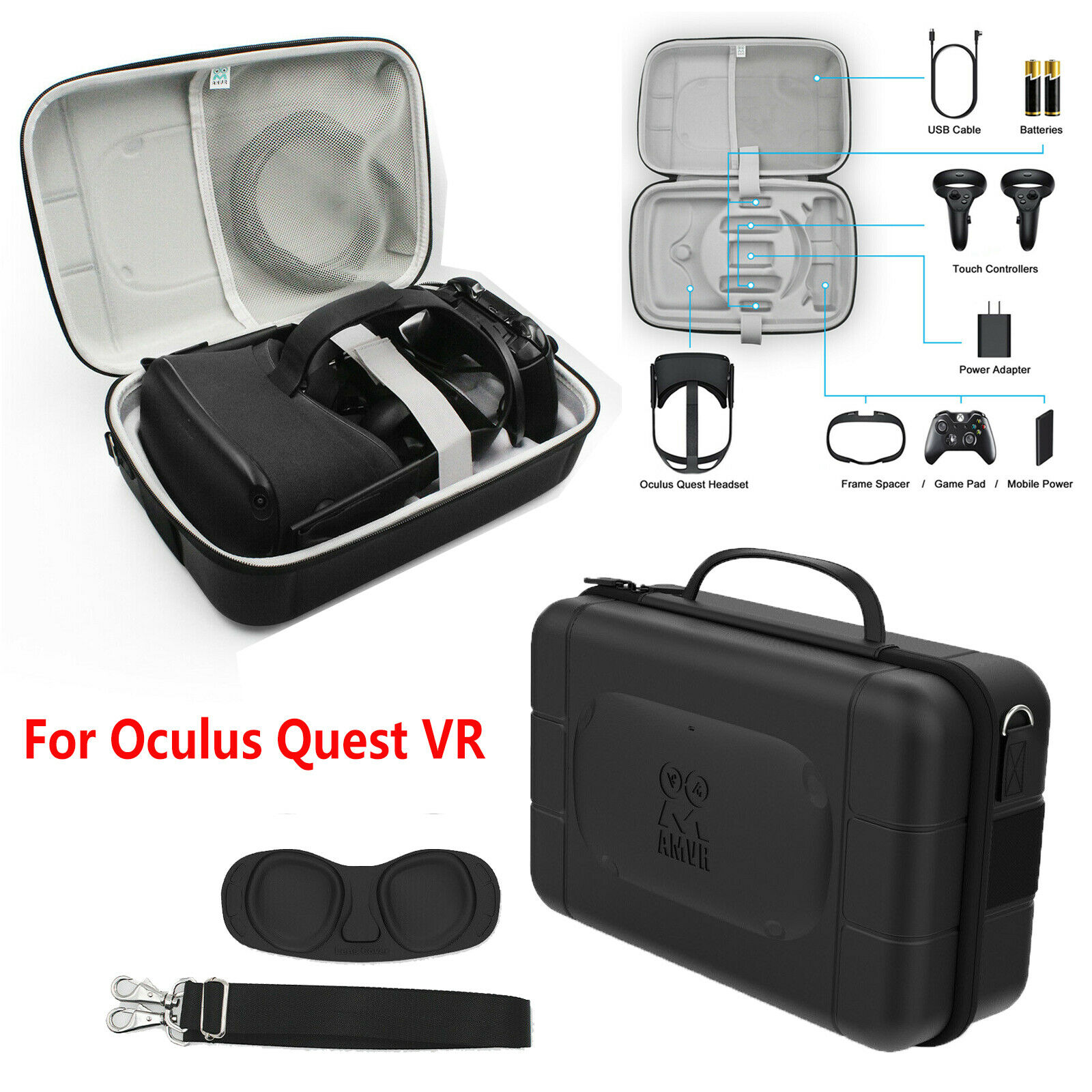 Carrying Case Storage Bag Protection For Oculus Quest Vr Headset & Controller