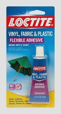 New 1oz Loctite Vinyl Fabric Plastic Flexible Clear Adhesive Leather Canvas Glue