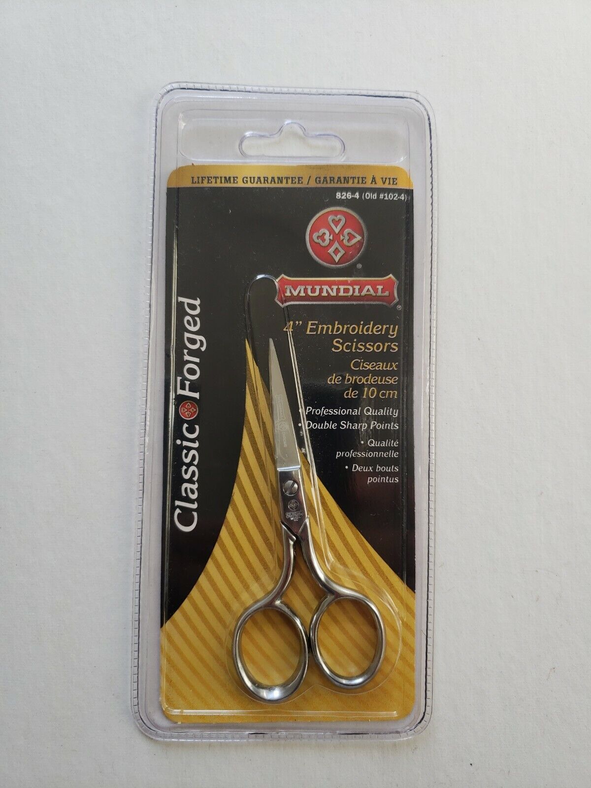 Mundial 826-4 Embroidery Scissors 4" Classic Forged