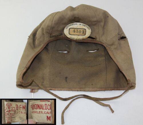 Bf Mcdonald 1951 Fort Randall Dam Helmet Liner Headgear & Johnson Winston Badge