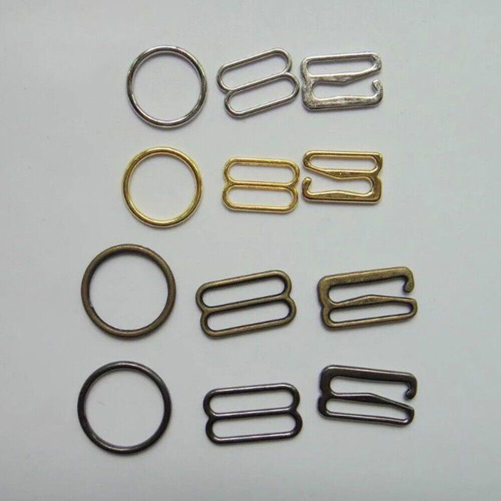 100pcs Bra Strap Metal Slider Rings Adjustment Buckles Strap Lingerie Diy 6-20mm