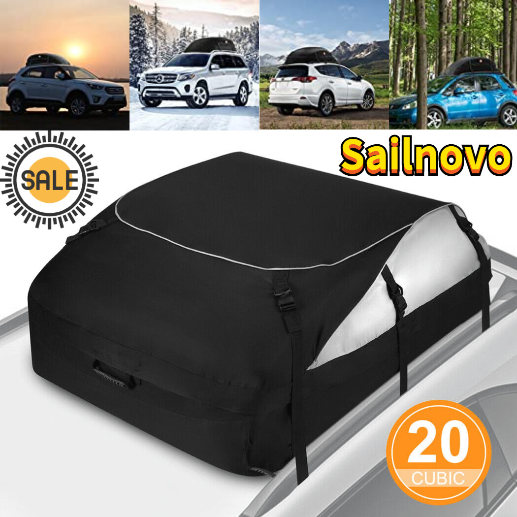 20 Cubic Waterproof Car Roof Top Cargo Bag Luggage Rooftop Travel Box Storage