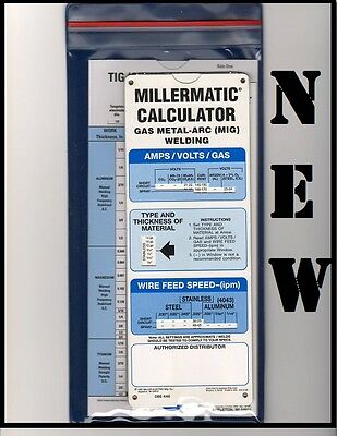 Miller Welding Calculators -new!- 3 Pack (mig, Tig, Stick) W/ Sleeve -free Ship!