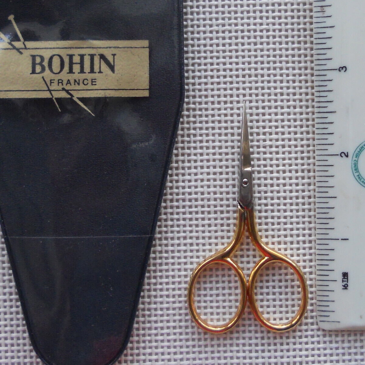 Bohin Small Embroidery Scissors With Gold Handles Made In France