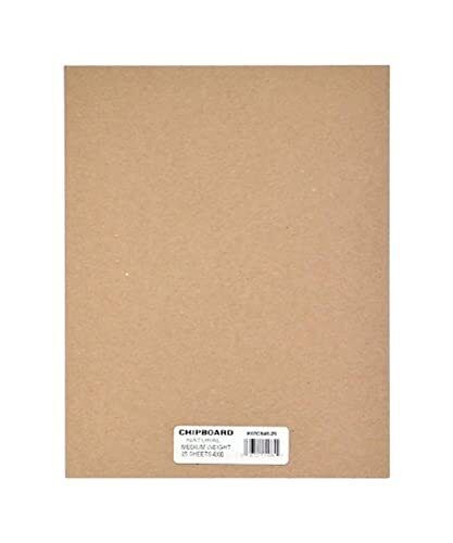 Medium Weight 4 X 6”, Natural Pack Of 25 – Acid-free 0.055” Chipboard Sheets,