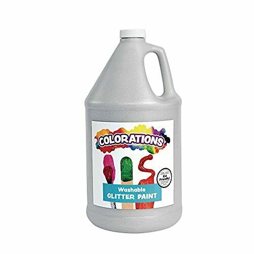 Colorations Washable Glitter Paint, Silver, Non Toxic, Vibrant, Bold, Sparkly, G