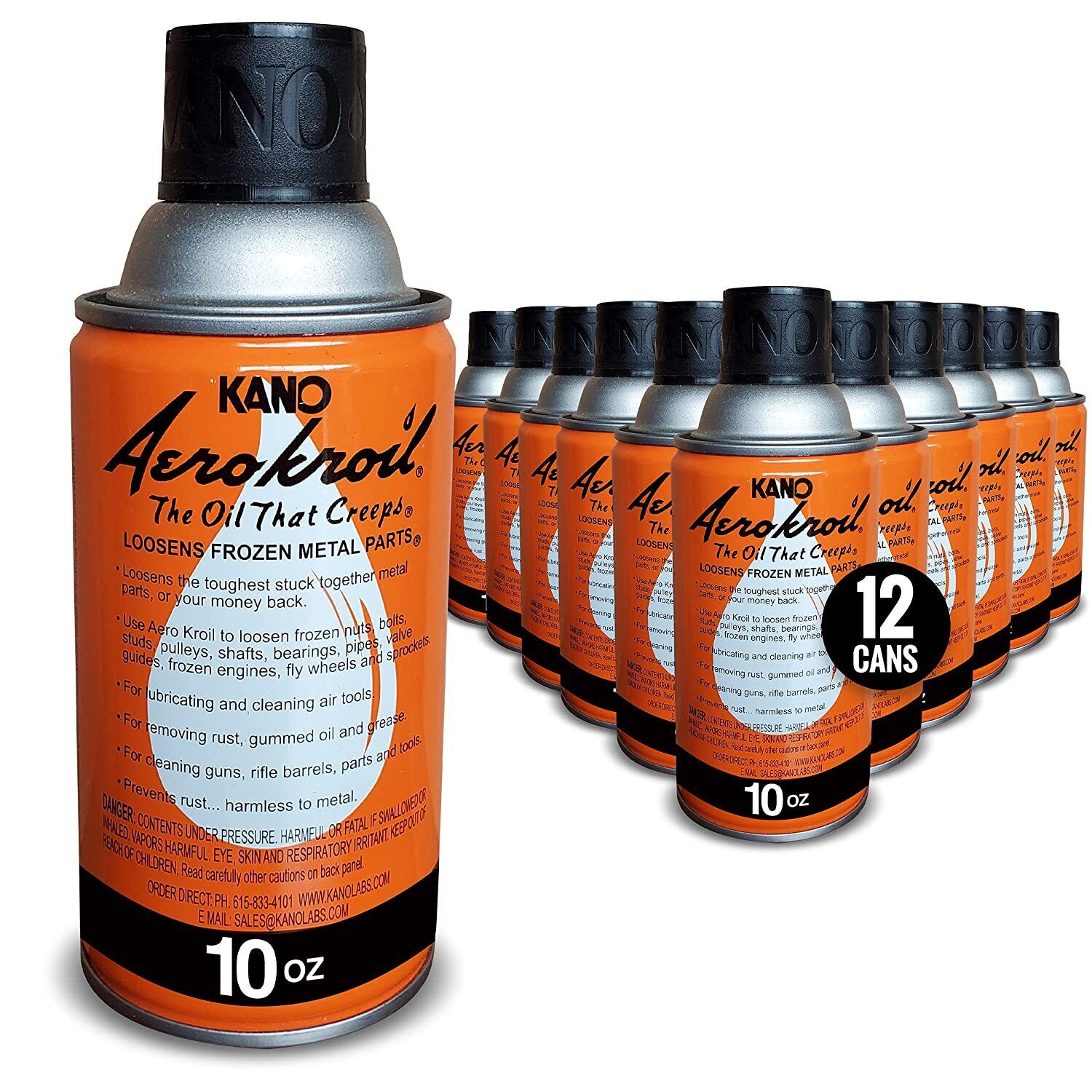 Kroil Penetrating Oil (aerokroil), 10 Oz. Aerosol, Pack Of 12