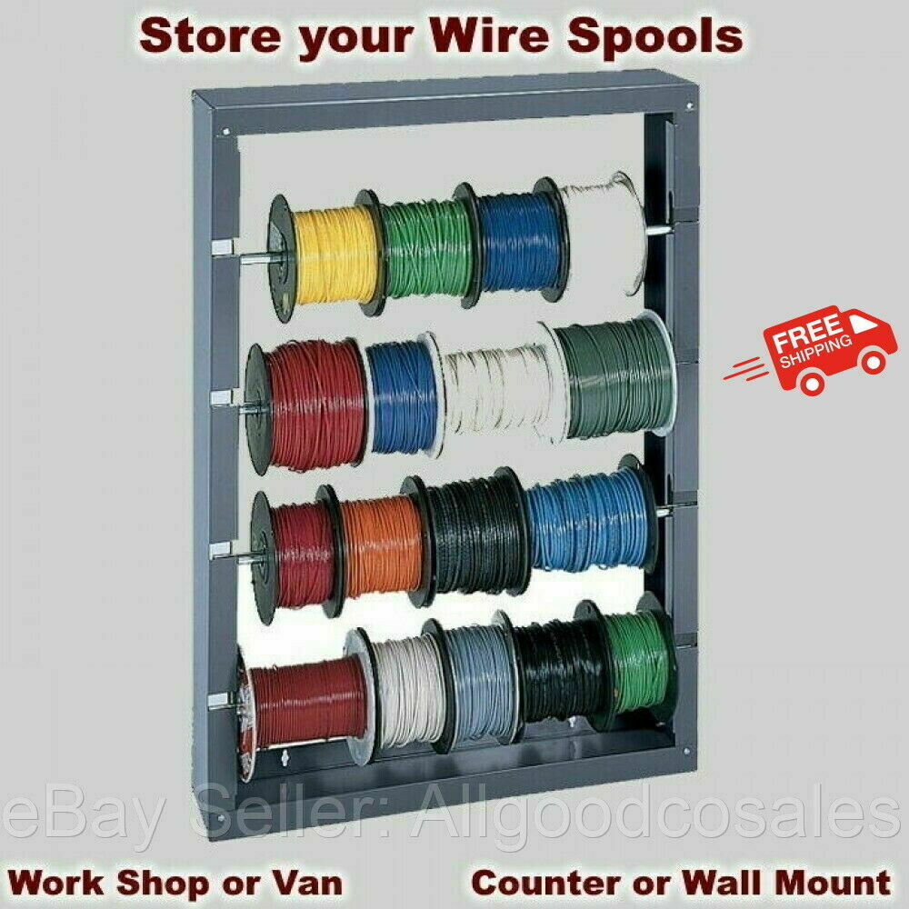 Work Shop Wire Spool Storage Rack Cold Rolled Steel Welded Vehicle Wall Mount