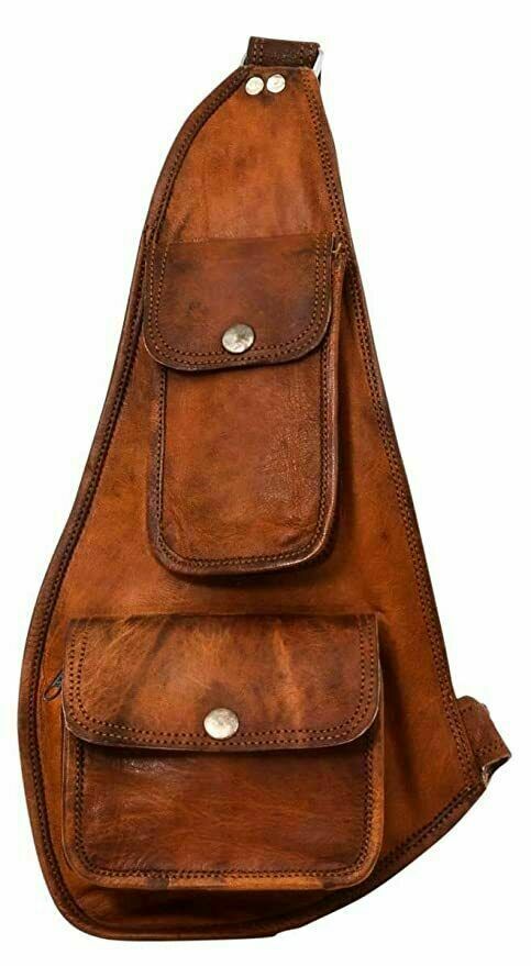 Unique Design  Leather Messenger/chest Shoulder Bag 9539