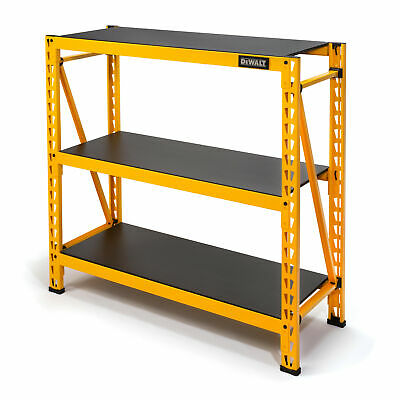 Dewalt 4ft. Tall Steel And Laminate 3 Shelf Garage Storage Rack, Yellow Dxst4500