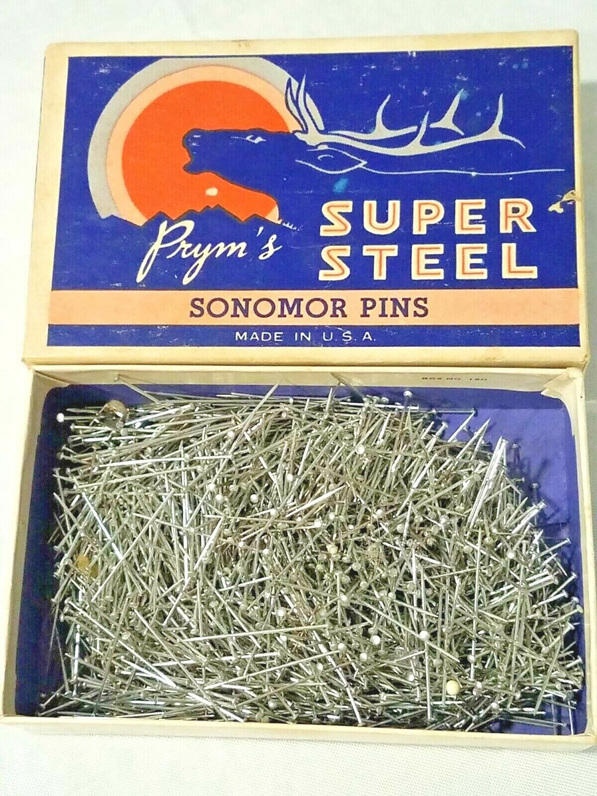Prym Super Steel Sonomor Pins 1 1/4"  Almost Full, So Guessing @ 3,000 Pins