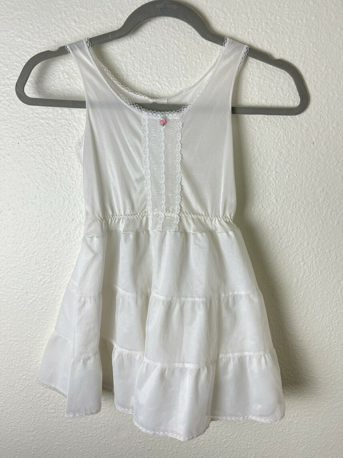 Vintage Candy Kane By Imerman Overskirt Slip Dress 6x Made In Usa