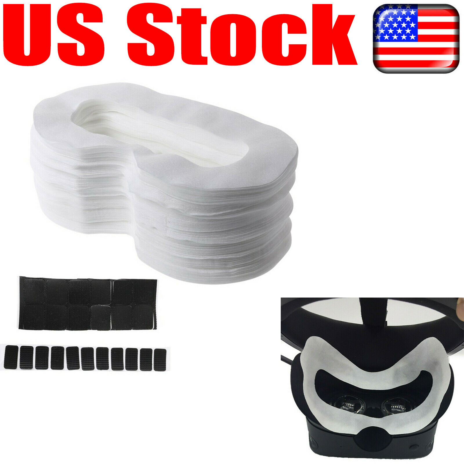 100pcs Eye Masks Hygienic Pad For Oculus Quest 2all-in-one Gaming Vr Glasses Usa
