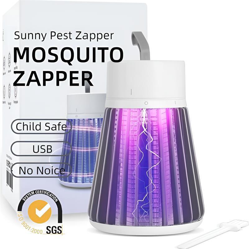 1pc Buzzbgone Zapper Portable Bug Zapper Led Light Mosquito Killer Gray Color