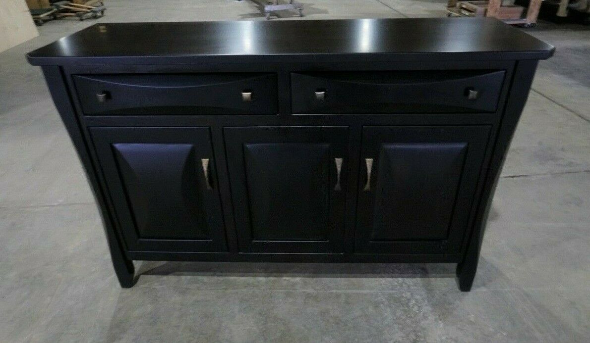 Dutchcrafters American Preston Sideboard, Brown Maple Wood With Ebony Stain