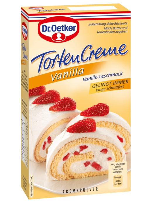 Dr Oetker Baking Tortencreme Vanilla Flavor 4.9oz Pack