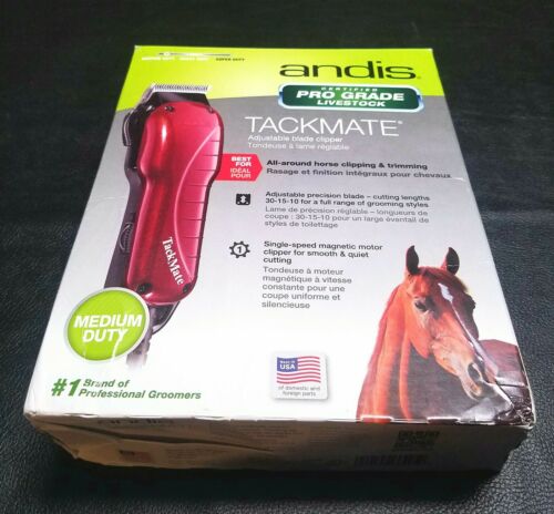 Ob Andis Tackmate Adjustable Equine Grooming Blade Clipper, Burgundy, Model Us-1
