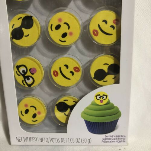 Wilton Emoji Themed Icing Decorations For Cakes Cupcakes Cookies - Set Of 12