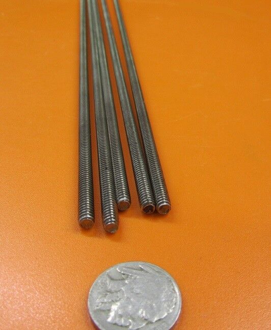 18-8 Stainless Steel Threaded Rod, Rh, 10-24 X 3 Foot Length, Pkg Of 4 Units
